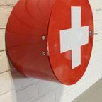 Metalen Medicijnkastje, Rood En Wit thumbnail 5