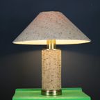 Geweldig Uitziende Tafellamp In Kurk En Messing - Duits Design - Bureaulampen thumbnail 10