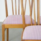 Leuke, Gezellige Set Van 6 Vintage Deens Design Eetkamerstoelen Uit De Jaren ’70 Met Mooie Licht thumbnail 10