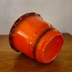 Vintage Bloempot Bloempotje Potje Oranje Jaren 70 thumbnail 10
