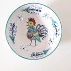 Vintage Schaal Keramiek Italy Met Haan Salade Schaal thumbnail 2