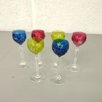 6 Gekleurde Borrelglaasjes Val Saint Lambert 'eurydice' thumbnail 2