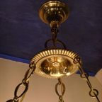 Antieke Verzilverde Godslamp, Kerk Lamp Met Engelen thumbnail 21