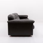 De Sede Ds 101 Black Leather Lounge Sofa, 1970’s thumbnail 9