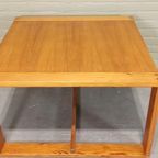 Vintage Design Grenen Salontafel, Vierkant thumbnail 11