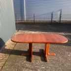 Vintage Eettafel Teak Uitschuifbaar Deens Massief thumbnail 7