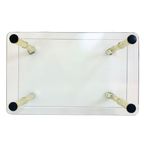 Lage Glazen Kleine Salontafel Glas Gouden Hollywood Regency thumbnail 4