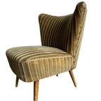 Vintage Goudkleurige Cocktailstoel / Eenzit / Fauteuil thumbnail 4