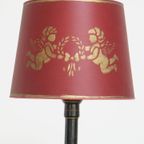 Prachtige Antieke Engelse Staande Lamp Uit Begin 1900 In Japanse Stijl Met Uniek Schilder Werk thumbnail 3