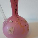 Vintage Glazen Vaasje Roze Vaas Italiaans Of Frans thumbnail 5