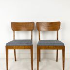Set Van Twee Vintage Houten Eetkamerstoelen Roros thumbnail 6