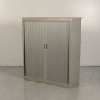 Roldeurkast Officenow - Grijs - 138 X 120 Cm - Topbladkleur Naar Keuze thumbnail 2