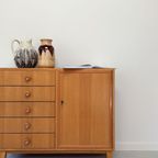 Vintage Houten Kast Met 5 Lades En 1 Deurtje thumbnail 7