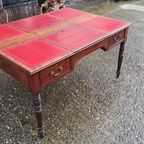 Antiek Dubbelzijdig Schrijftafel, Partner Bureau, Bureau Me thumbnail 4