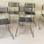 Set Van 6 Melker Spaghetti Stoelen, Lisa Norinder Voor Ikea thumbnail 8