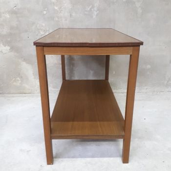MAWEW Platenspeler Stand Vintage Houten met Record Storage en Draaitafel Tafel