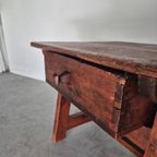 Antieke Rustieke Spaanse Tafel Wabi Sabi Stijl thumbnail 10