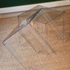Paar Plexiglas Bijzettafels thumbnail 2
