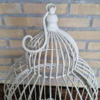 Vintage Kleine Witte Vogelkooi thumbnail 5