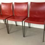4 Leren Zanotta Stoelen Design Roberto Barbieri thumbnail 8