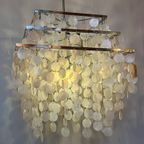 Vintage Xxxl Capiz Schelpen Lamp Hanglamp Opaline Parelmoer Vintage thumbnail 10