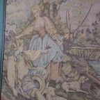 Antieke Italiaanse Gobelin In Houten Lijst thumbnail 2