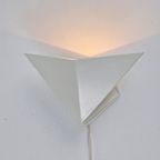 Vintage Postmodern Wandlamp Ivoor Metaal Design ‘70 thumbnail 9