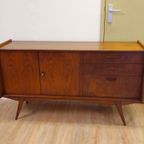 Vintage Teak Fineer Dressoir Lowboard Kast Kastje thumbnail 18