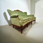 Vintage Zeegroene Barok Zetel / Fauteuil / Canapé thumbnail 4