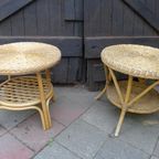 Mooi Rotantuin Setje Stoelen Tafeltje thumbnail 7