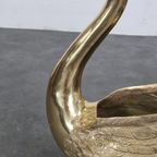 Vintage Brass Swan Coffee Table, France, 1970S thumbnail 6