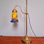 Art Deco Koperen Bureaulamp, Frères Muller, 1920 thumbnail 11