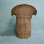 Vintage Luit Van Der Helm Rotan Slederok Stoelen (Nieuw Gestoffeerd) thumbnail 9