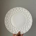 Vintage Portugese White Basket Weave Plate thumbnail 10