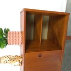 Teak Fineer Dressoir Met Lades Uit Zweden thumbnail 11