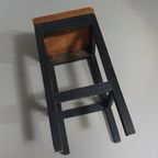3 X Oak Construction Stools 1960s thumbnail 19