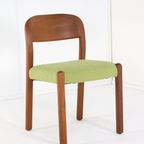 Set 4 Deense Massief Teak Vintage Eetkamerstoelen 'harte Skov' Vintage New Upholstery thumbnail 3