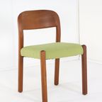 Set 4 Deense Massief Teak Vintage Eetkamerstoelen 'Harte Skov' Vintage New Upholstery thumbnail 3