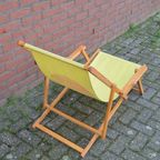 Vintage Houten Strandstoel Inklapbaar thumbnail 7