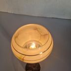 Art Deco Tafel Lamp Met Smeedijzeren Voet. thumbnail 4