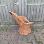 Rotan Kuipstoel Fauteuil Met Kussentje thumbnail 4