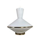 Hanglamp, Met Glazen Kap In Ufo Model, Jaren 50 thumbnail 14