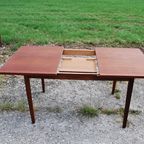 Teak Uitschuiftafel L161 /121 X B80 X H74 thumbnail 3