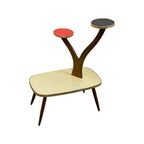 Ca. 1950’S -Mcm - Plant Table / Side Table - Germany - Formica And Teak Legs thumbnail 2