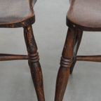 Tijdloze Stijlvolle Set Van 4 Antieke Engelse Oxford Eetkamer/ Keuken Stoelen thumbnail 9