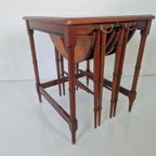 Mahonie Houten Klassieke Nest Tafeltjes. thumbnail 6