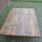 Industriële Salontafel Metaal Met Steigerhouten Blad thumbnail 7