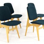 Set 4 Vintage Stoelen In De Stijl Van Arne Hovmand Olsen Reupholstered thumbnail 10