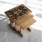 Vintage Nesting Tables | Bijzettafels | Sidetables | Eiken thumbnail 3