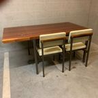 Eettafel "pali" Met Verlengstuk Van Louis Van Teeffelen Voor Wébé 1960. thumbnail 5